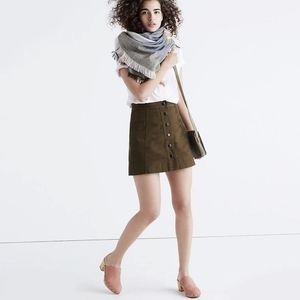 Madewell Metropolis Snap Skirt in Brown, Size 00, EUC